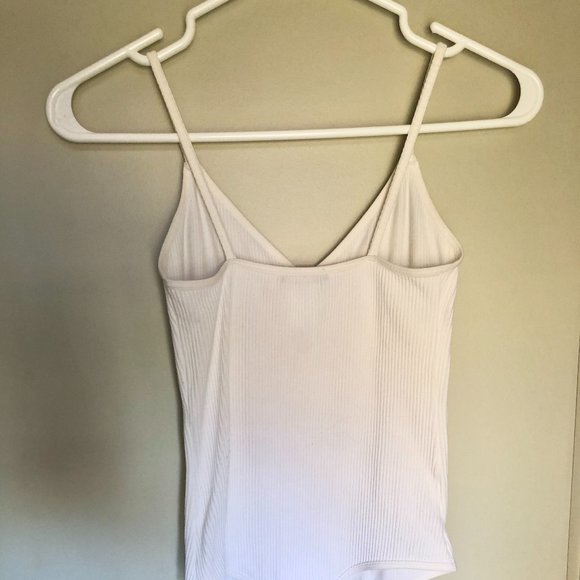 Dynamite White Ribbed BodySuit - Picture 4 of 7